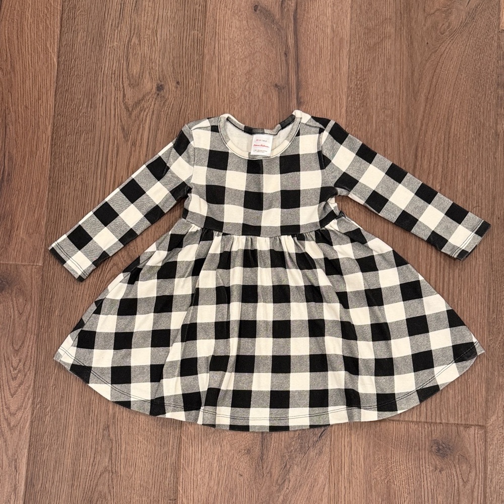 Hanna Andersson Black and White Checkered Dress